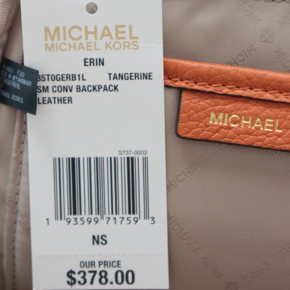 Michael Kors Erin Mini Small Backpack Tangerine main image 12
